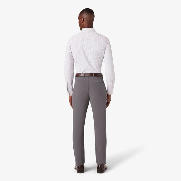 Mizzen+Main Leeward Long Sleeve Dress Shirt in White Navy Mini Grid, Size Medium - Picture 3 of 7